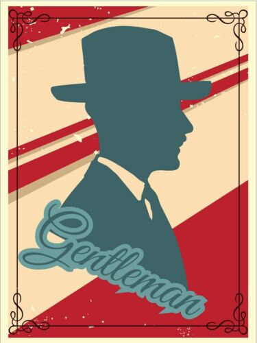 Gentleman Vintage Retro Metal SignAluminum 20x30cm(7.8x11.8inch)