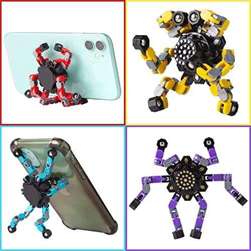 4/12/24PCS Fingertip Mechanical Gyroscope Deformation Mechanical Chain Stress Reduction Puzzle Robot Gyroscope Party Favors