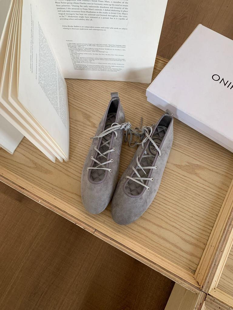 Spot 2025 Damen Schnür-Ballerinas - Vielseitige Schuhe aus weichem Leder