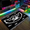 Las Vegas Raiders Design Crystal Velvet Carpet Cozy Non?Slip Printed Rug For Bedroom Living Room Entrance