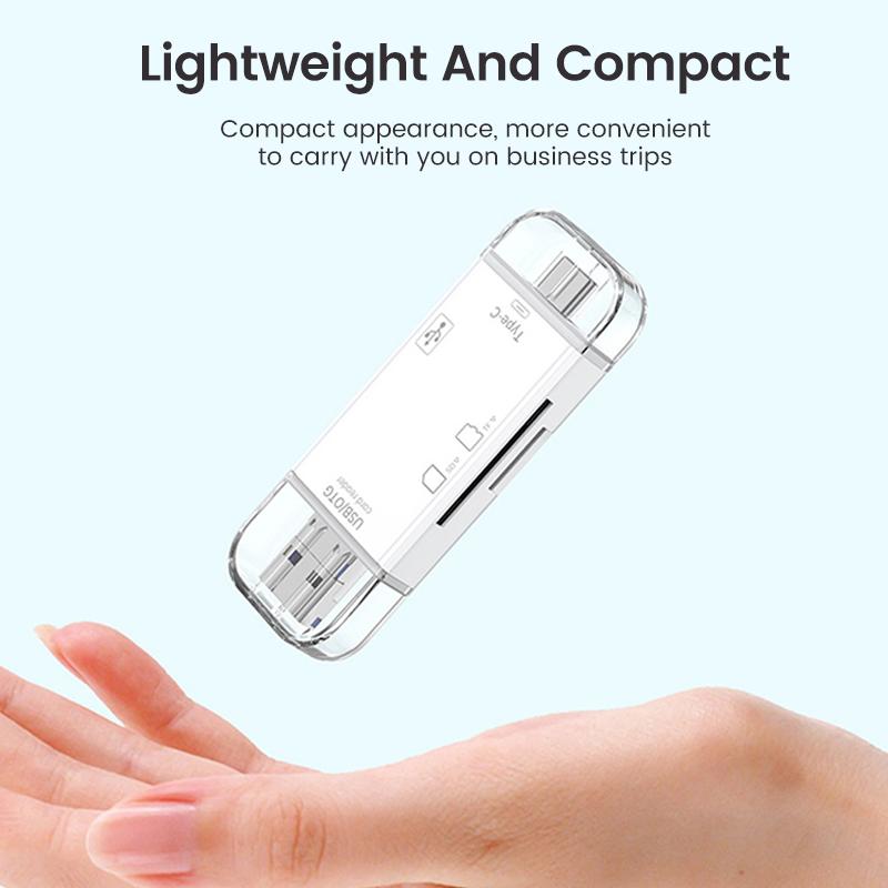 Card Reader USB Typc C Card Reader 6 In 1 USB 2.0 TF/Mirco SD Smart Memory Card Reader Type C OTG Flash Drive Cardreader Adapter