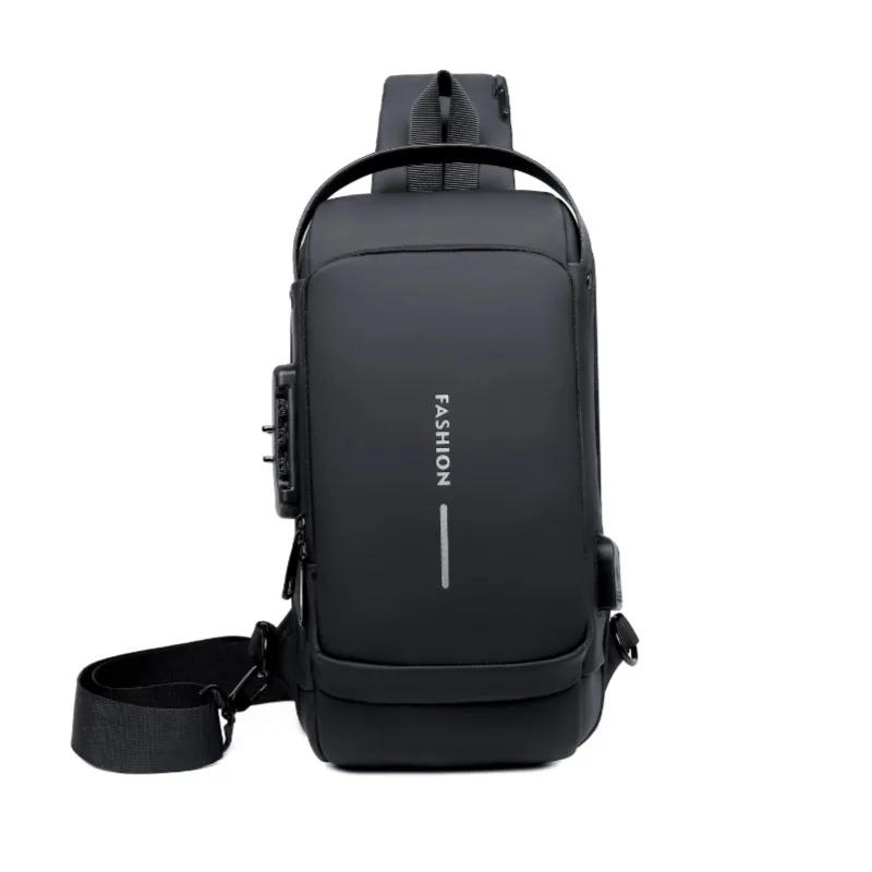 

Men s Anti Theft Sling Bag USB Charging Port Crossbody Chest Shoulder Bag Travel Daypack Waterproof Messenger Bag for Men Extra Large