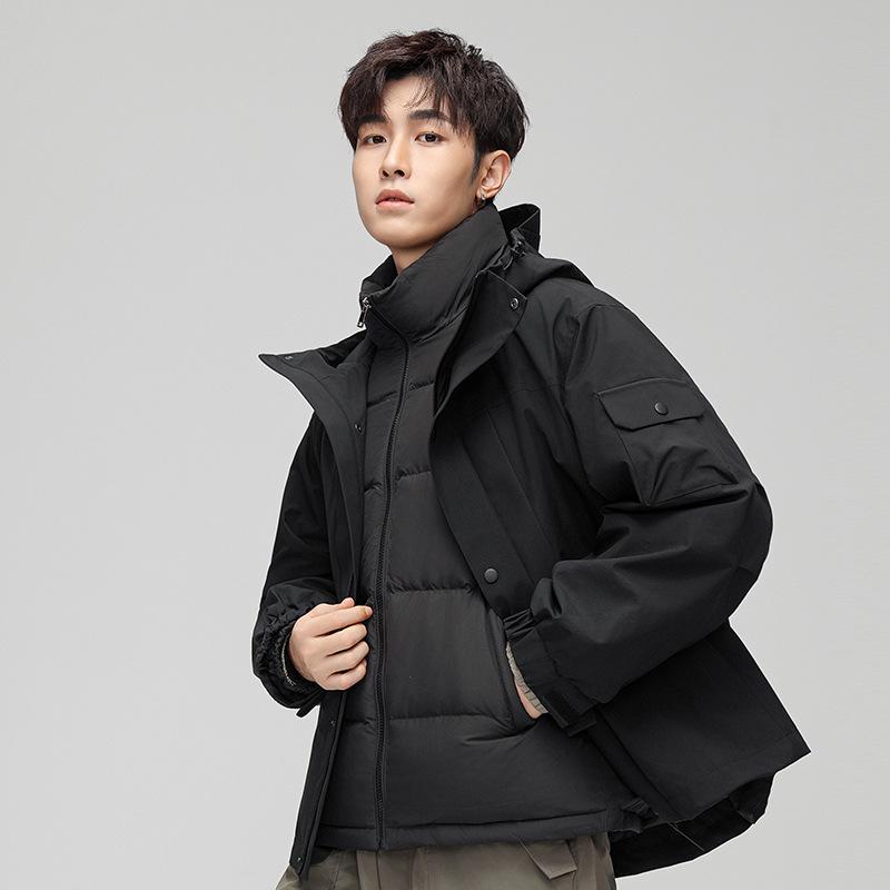 

Men s winter fashion trend can be opened in two pairs, men s and women s outdoor down jackets, jackets, jackets, three-in-one jackets M