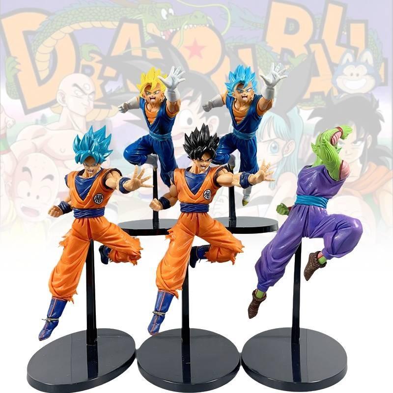 Exquisite Dragon Ball Z Super Saiyan Goku And Gohan Battle Model Anime Figurine Set