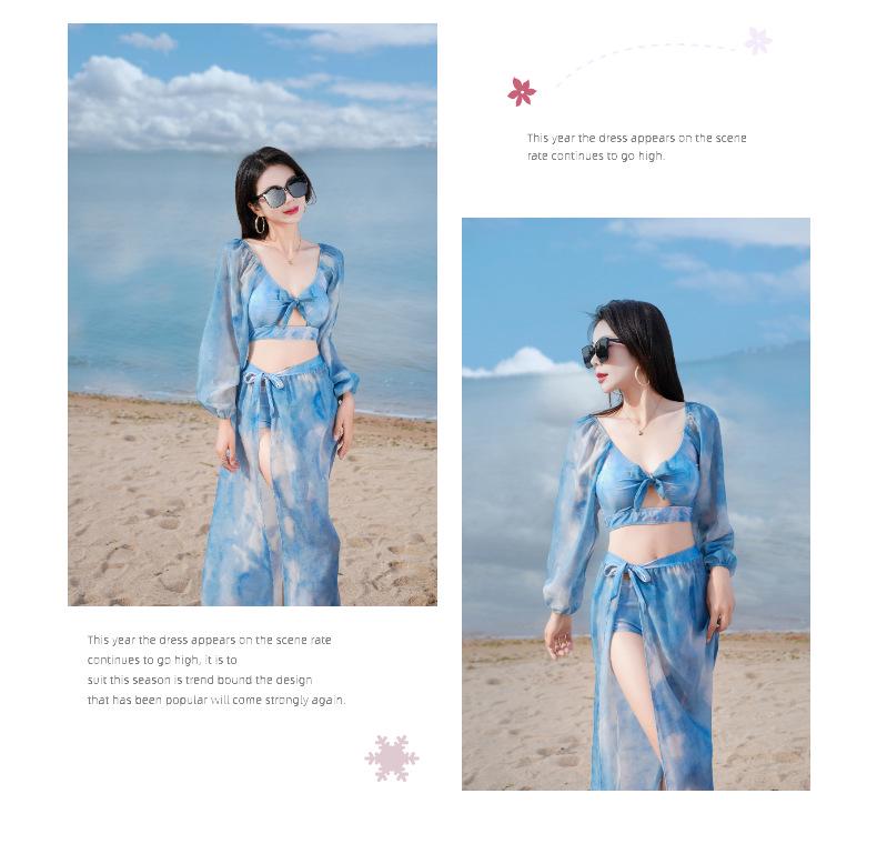 2025 Women's Sexy Vacation Bikini: Split Long-Sleeved Three-Piece Swimsuit