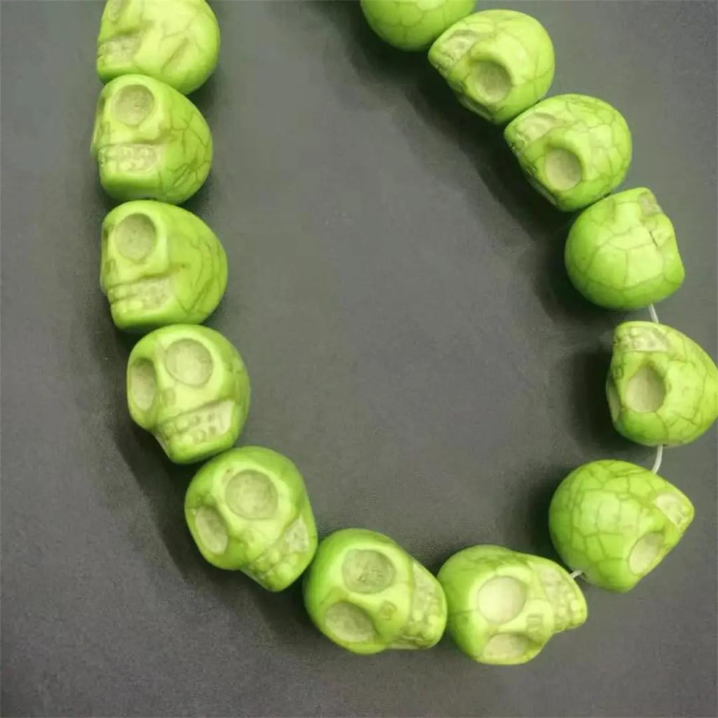 CH70 20Pcs 11mm wacky Skull Beads Clothes Multicolor Beads Handmade Diy Necklace Gothic Jewelry Handmade Beads trend Accessories