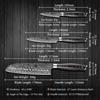 XINZUO 5-Piece Kitchen Knife Set, Damascus Steel, High Carbon Steel Chef Knife, Slicing Knife, Santoku Knife, Utility Knife, Paring Knife Set, Pakkawo