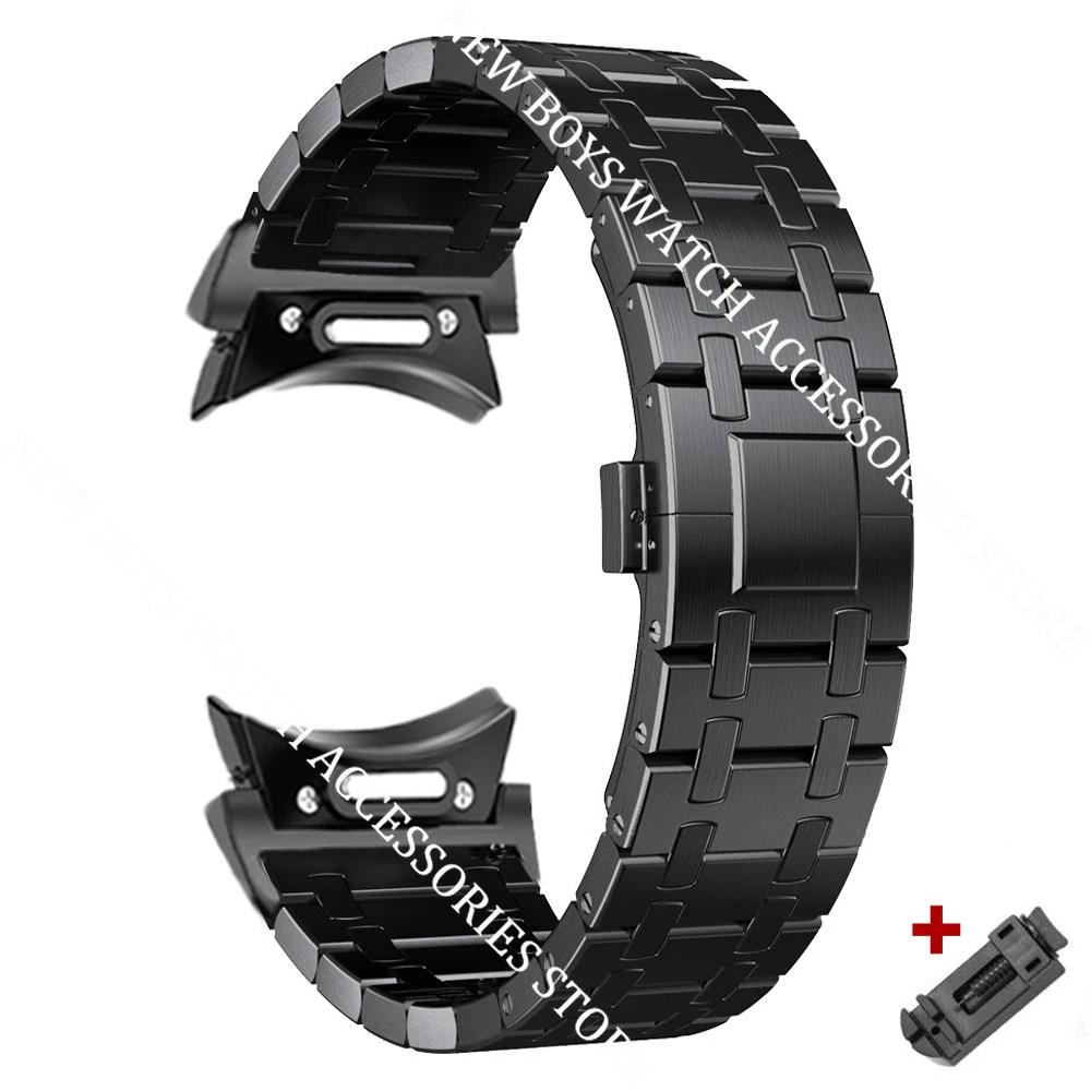Luxus-Schnellwechselarmband für Samsung Galaxy Watch 7/6/5 40mm 44mm Edelstahlarmband für GALAXY 6Classic 43 47mm Lückenloses Band
