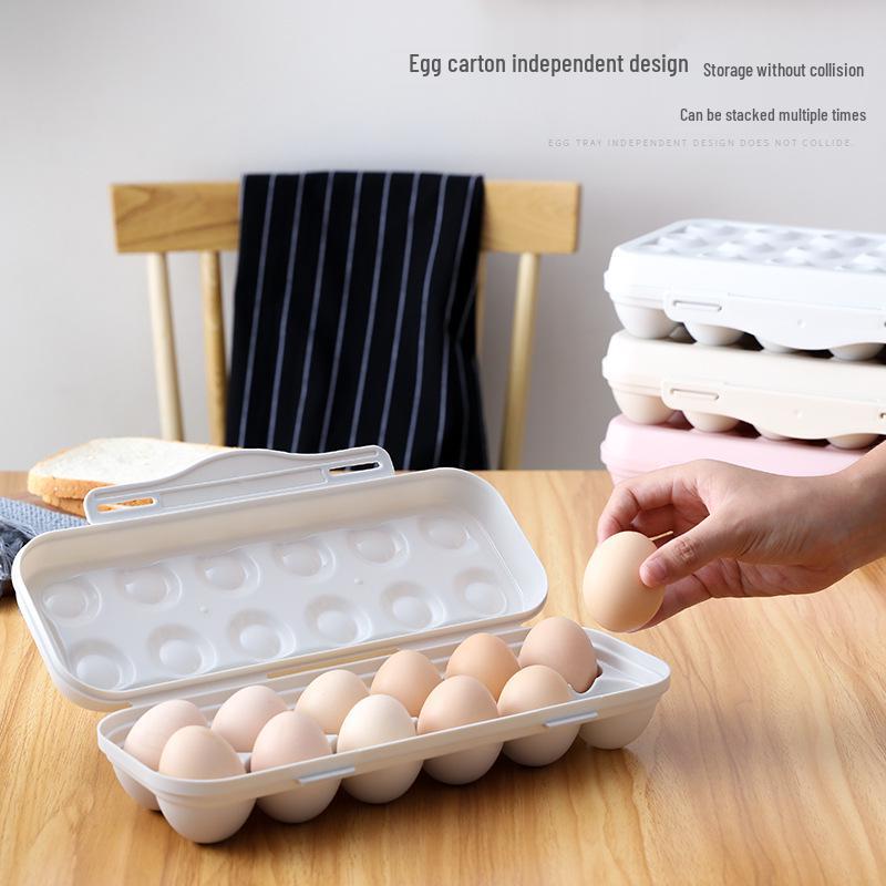 Shockproof Multi-Compartment Egg Storage Box with Buckle