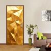 2pcs Modern Light Luxury Geometric Three-dimensional Gold Foil Wall Stickers, Living Room Entrance, Bedroom Background Wall Deco