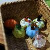 Hand Blown Glass Pumpkin Figurine Mini Halloween Thanksgiving Pumpkin Statue