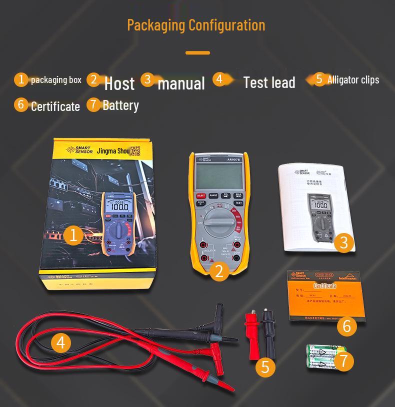XIMA AR907B Digital Multimeter & Megohmmeter - Electrician's High-Precision Insulation Tester