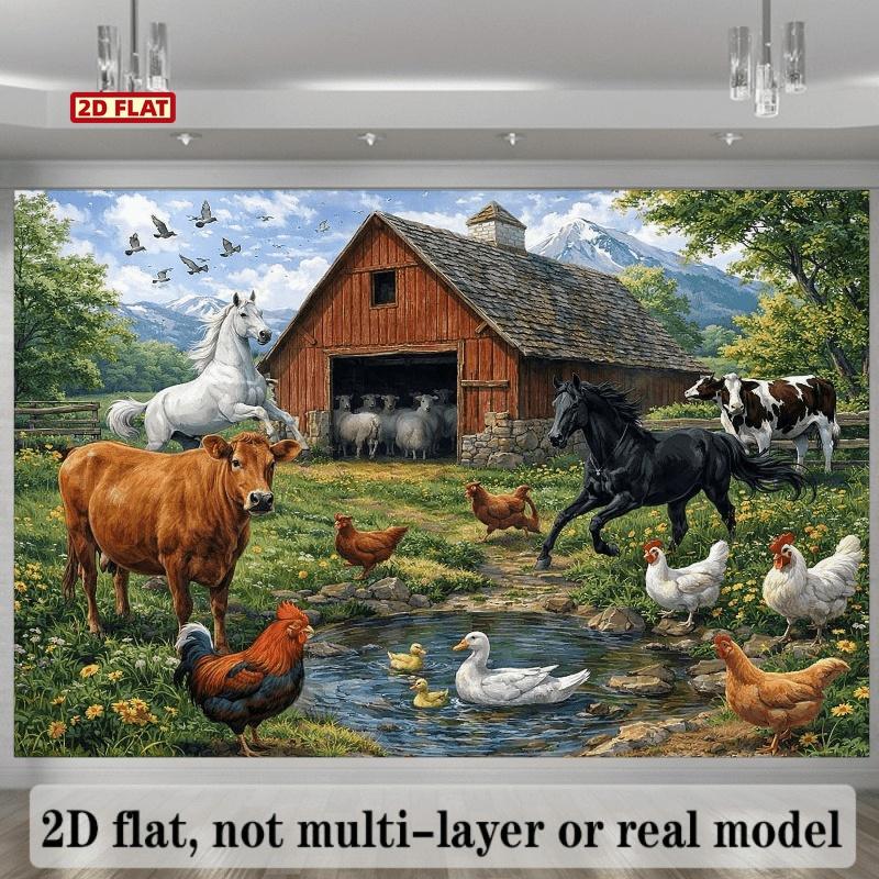 2D Plane 1 Animal Farm Party Backdrop Suitable for Weddings Baby Showers and Themed Events