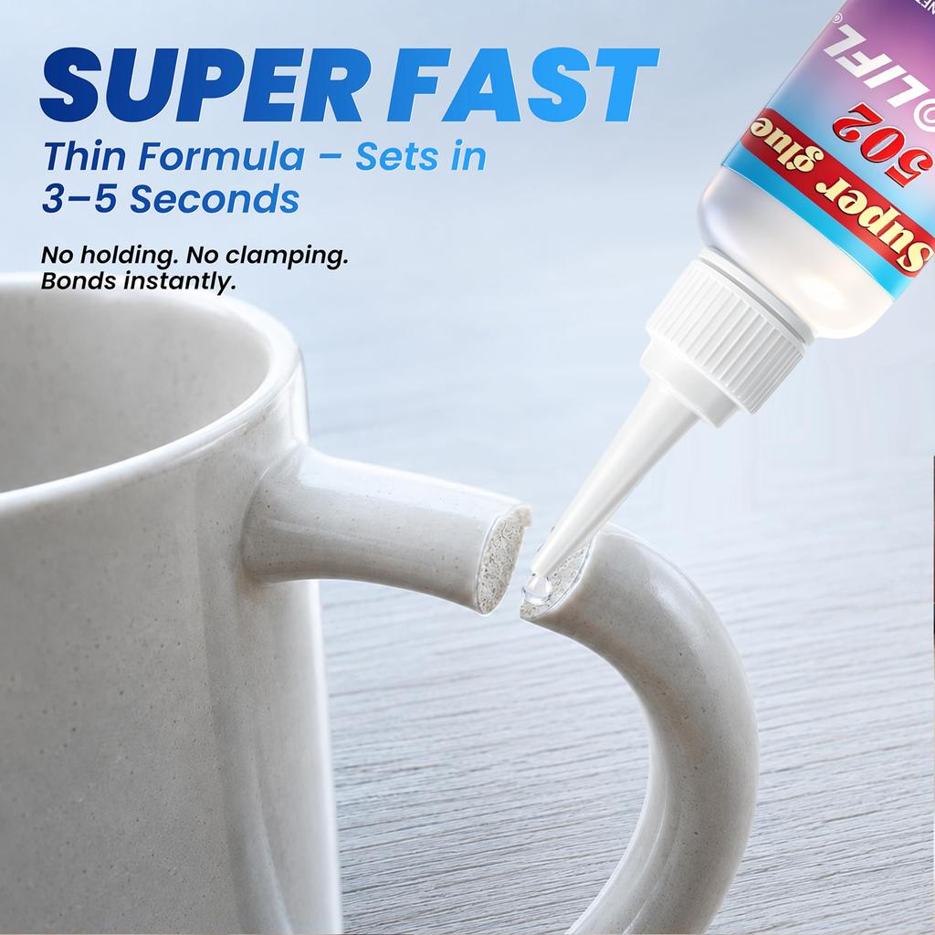 502 Super Glue Multi-purpose Fast Drying Strong Adhesive Cyanoacrylate Instant Bond used for Metal Ceramic Glass DIY Repair Tool
