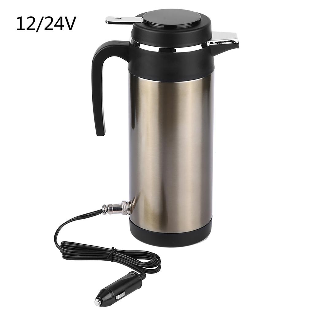 1000ML 12V/24V Stainless Steel Electric in Car Kettle Travel Thermoses Heating Water Bottle Electric in car Kettle in car Kettle