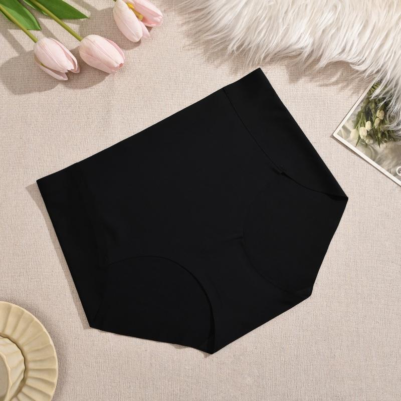 

Женские бесшовные трусы Женское корректирующее белье Мокко Большие размеры Трусики Однотонное дышащее нижнее белье Женское белье XS-XXL XXL&1pc чёрный