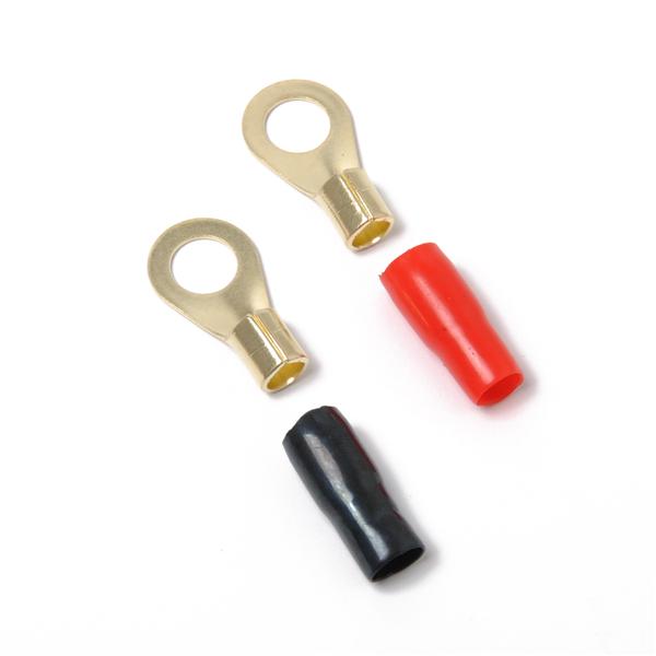 10pcs 8GA Brass Car Audio Power Ground Wire Fork Terminals Gauge Connectors