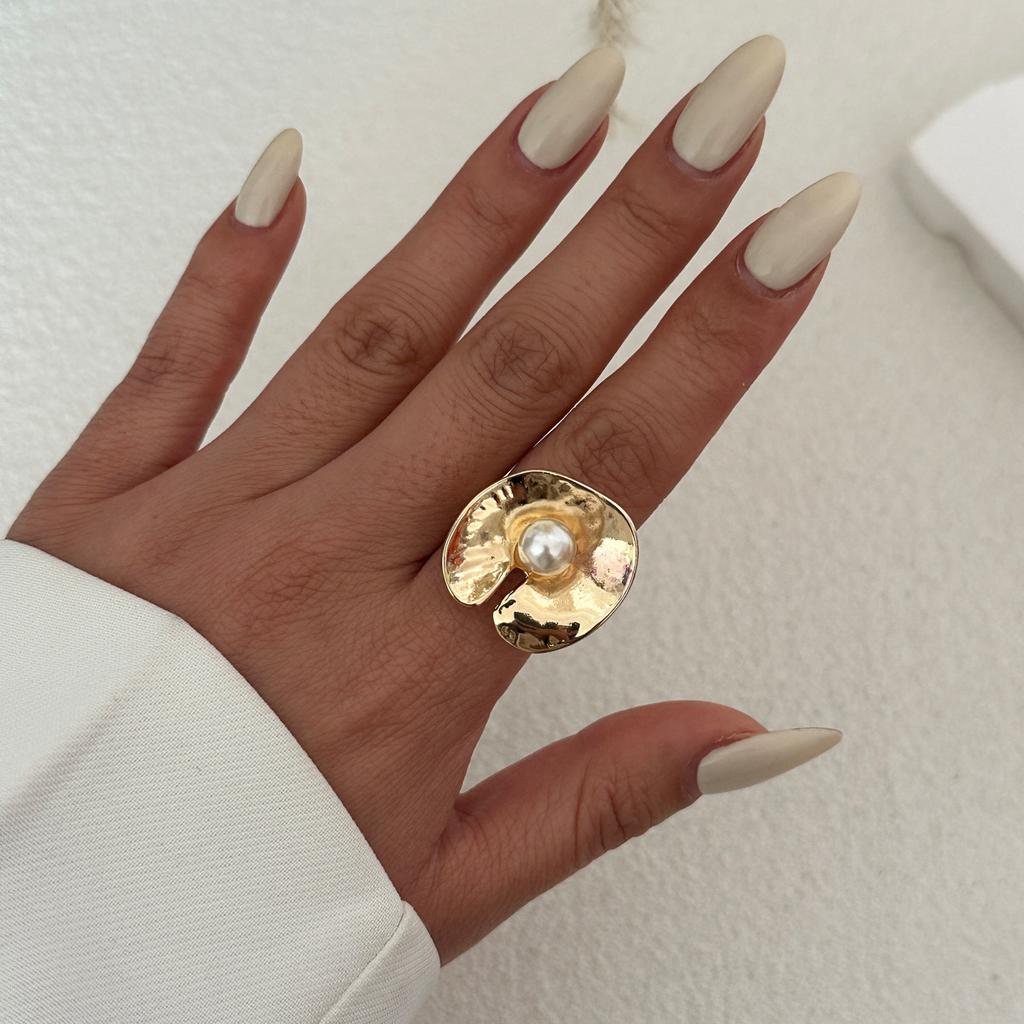 Metal Ring Set, European and American Irregular Jewelry, Female Niche Style, High-end Flower Joint Ring