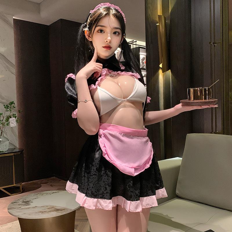 Sex Lingerie Semi-transparent Maid Maid Sexy Chiffon Transparent Cute Girl