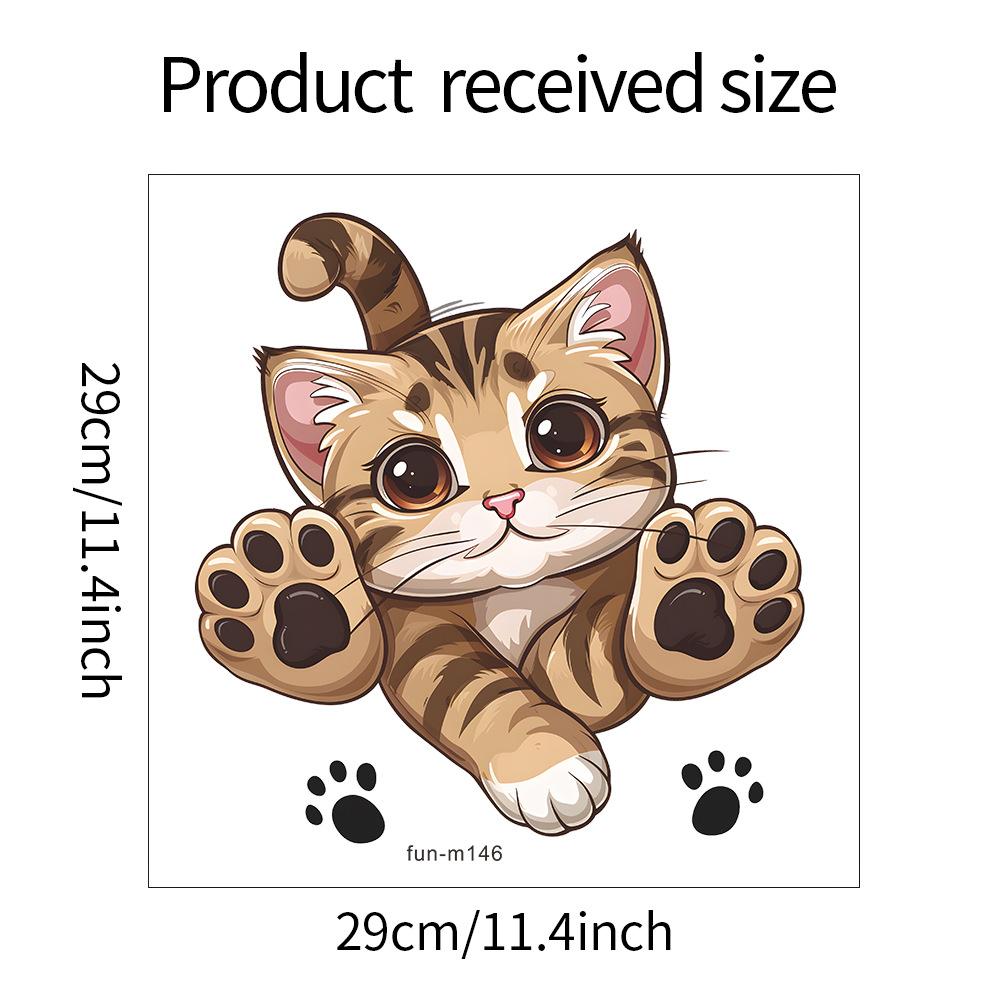 

Наклейки для туалета с изображением мультяшного кота, декоративные настенные наклейки для ванной комнаты, самоклеящиеся 29*29CM/fun-m146