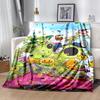 1pc Blanket Plants vs. Zombies Print Design, Lightweight Blanket for Sofa, Bed- Soft &Warm, Gift for All Seasons like Christmas, Halloween