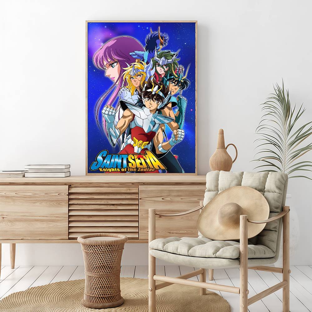 

Anime Saint Seiya Classic Vintage Posters Decoracion Painting Wall Art White Kraft Paper Kawaii Room Decor 21X30CMNo Framed