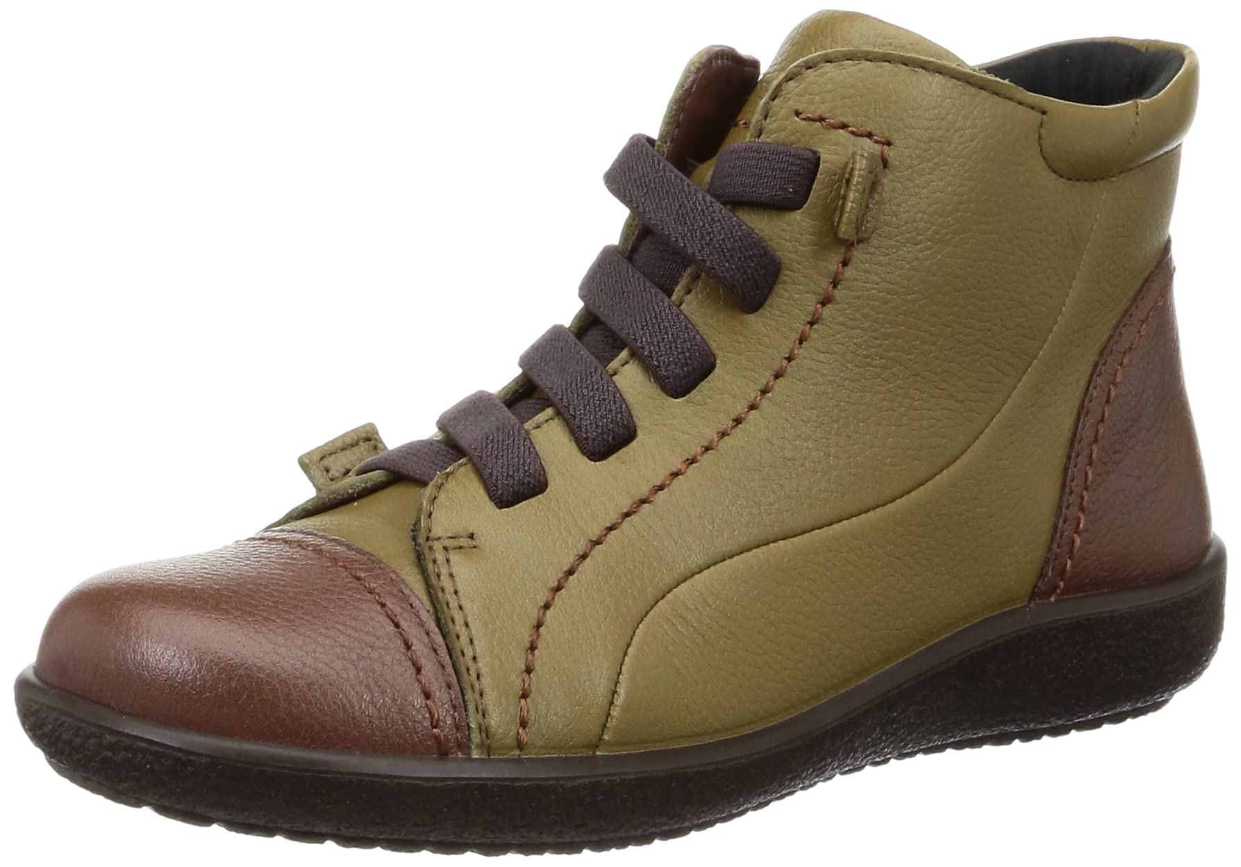 

Ботинки-кроссовки из натуральной кожи с кожей ASC [Achilles Sorbo], по которой легко ходить, водоотталкивающей кожи, на молнии, внутри, женские, 3E, 5350, оливковый/темный