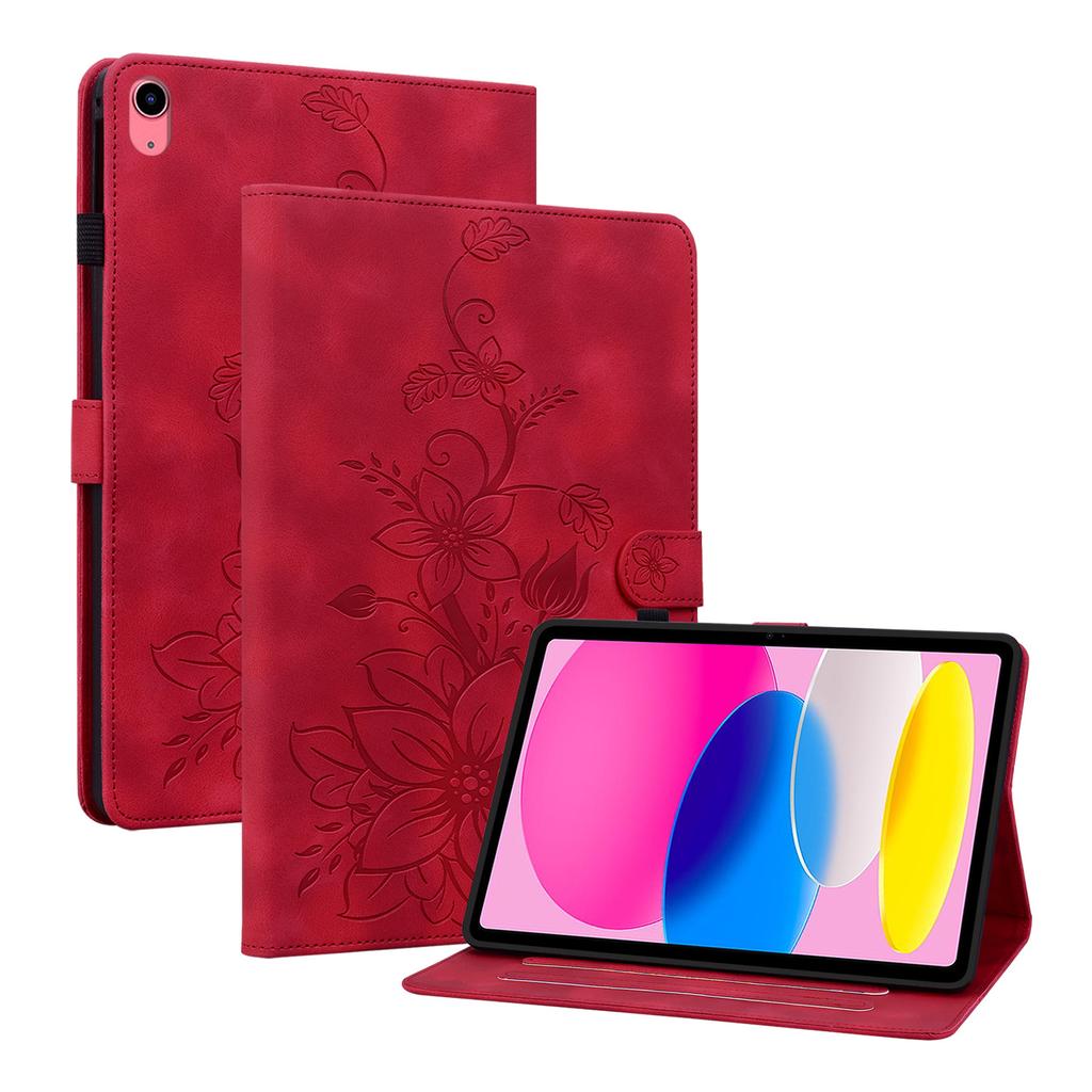 For Apple iPad (2022) (Also known as iPad 10th Gen,iPad (10th generation),iPad 10.9-inch).PU Leather Exquisite Floral Embossed Design Tablet Case