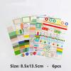 5pcs/6pcs Cute Cartoon Rabbit Animals Sticker PVC Diary Sticker Scrapbook Decoration Stationery Stickers for Cup Mobile Phone