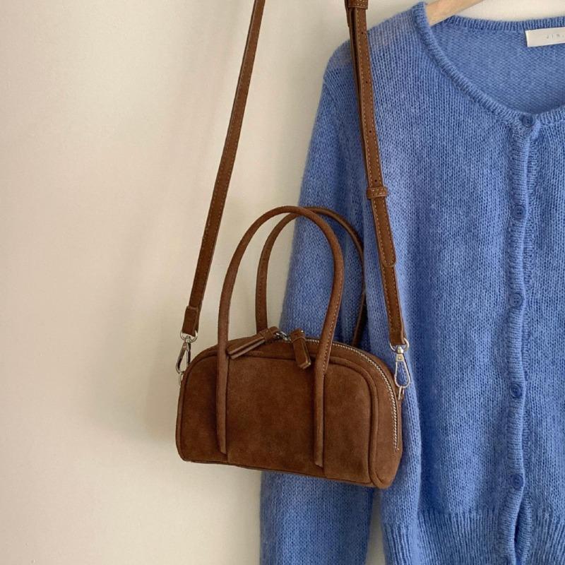 Autumn and winter suede bag women's fashion retro portable small bag new shoulder messenger bag women