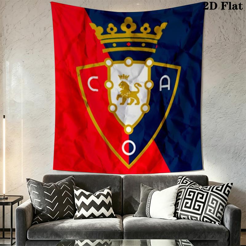 CA Osasuna Wall Tapestry Aesthetic Wall Hanging Printed Fabric Blanket Decorative Tapestries for Bedroom Living Room Home Decor