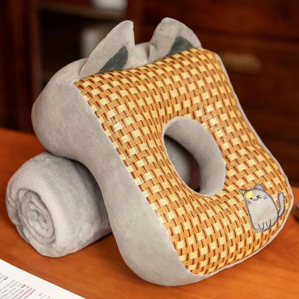 Hollow Breathable Office Plush Pillow Double-sided Cute Animal Neck Pillow  Dormitory
