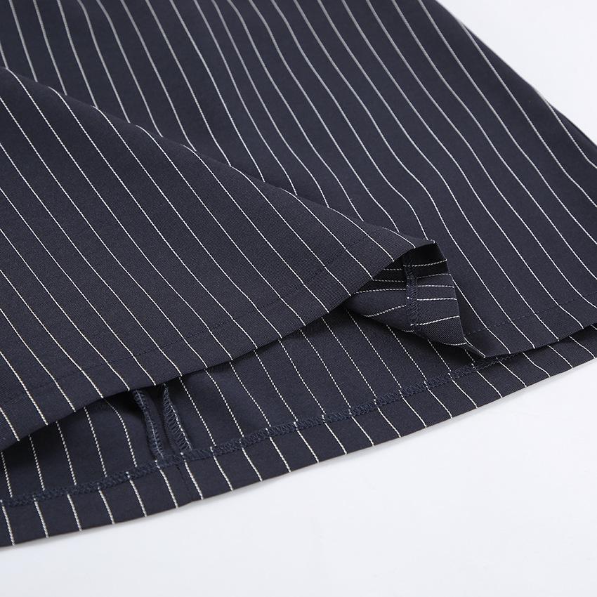 Spring 2026 Striped Halterneck Slim-Waisted Two-Piece Suit: Top & Skirt