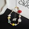 Dopamine Cute Pony Pendant Phone Bead String with Handmade CCD Camera Phone Chain