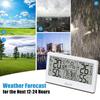 Baldr 8.5" Large Screen Weather Station RCC Atomic Alarm Clock Thermometer Hygrometer Moon Phases 100M Wireless Outside Forecast