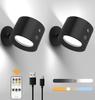 Rechargeable Smart LED Wall Lamp with Three-Color Dimming and Remote Control