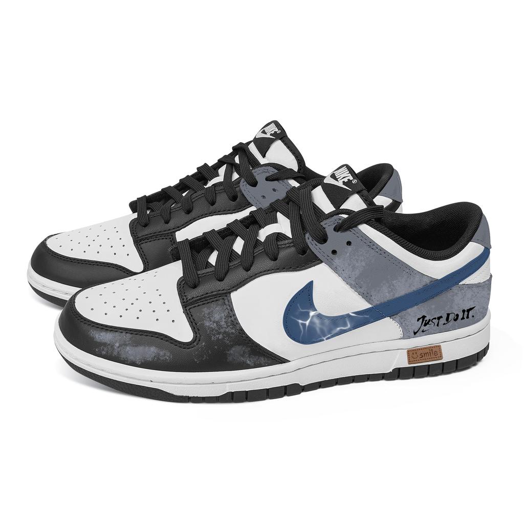 Nike Dunk Solitary Wanderer Abrasion Resistant Low Top Skateboard Shoes Unisex Black Gray DD1391-100(Team529-)