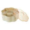 5 Compartments Plastic Candy Dispenser Elegant Nut Storage Box with Cover Dry Fruit Holder Appetizer Serving Tray
