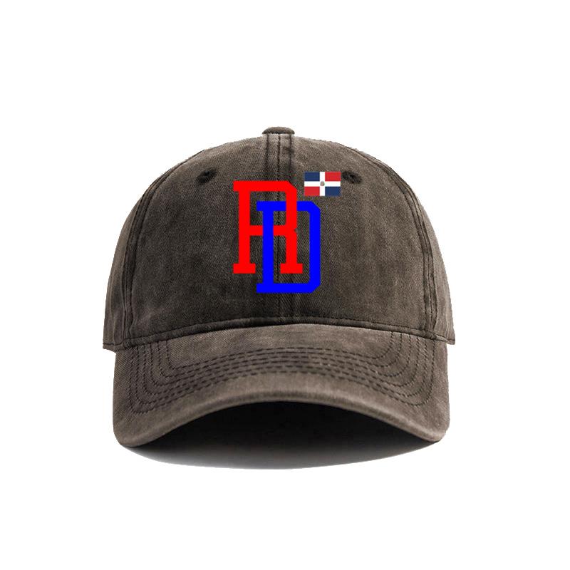 DR Dominikanische Republik Flagge Baseballkappen Used Hüte Dad Cap Unisex Damen Retro Outdoor Sommer Verstellbar Stolz Dominikanische Hüte