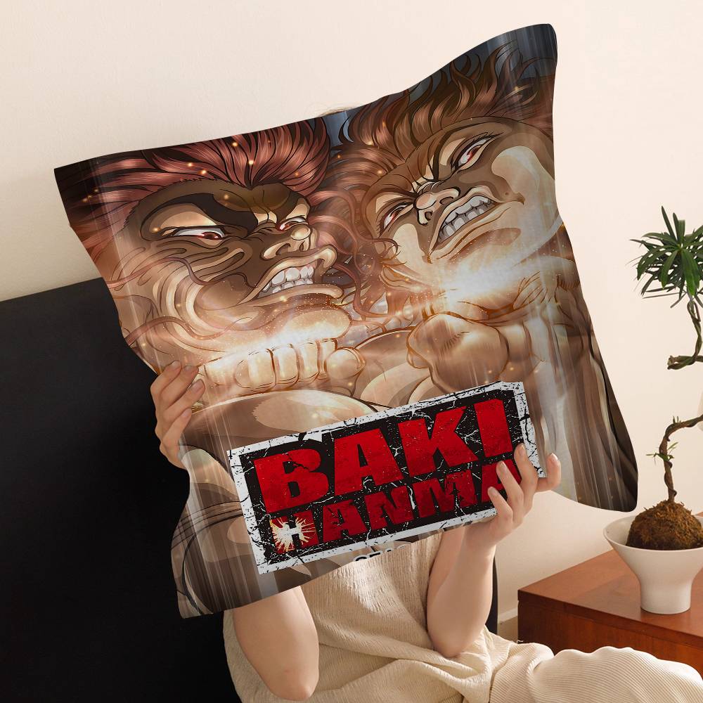 Anime B-Baki The G-Grappler Pillow Cover Sofa Cushion Cover Home Room Decoration Children Gift
