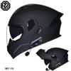 3C Certified small helmet body motorcycle open-face helmet with dual visors, suitable for men and women, with Bluetooth, full-face and half-face