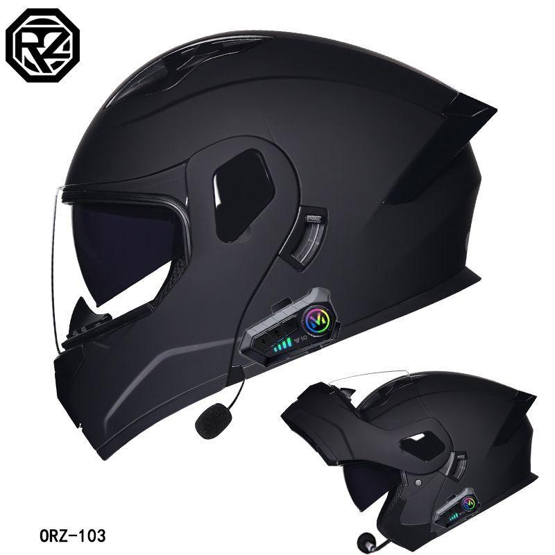 

3C Certified small helmet body motorcycle open-face helmet with dual visors, suitable for men and women, with Bluetooth, full-face and half-face M