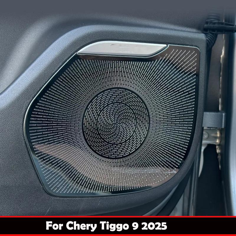 Abaiwai For Chery Tiggo 9 2025 Car Door Audio Speaker Cover A/c Pillar Tweeter Seat Horn Rear Panel Loudspeaker Stickers