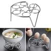 New Stainless Steel Egg Steamer Rack Round 7 Egg Hole Egg Steaming Stand Heavy Duty Egg Rack Pressure Cooker Accessories