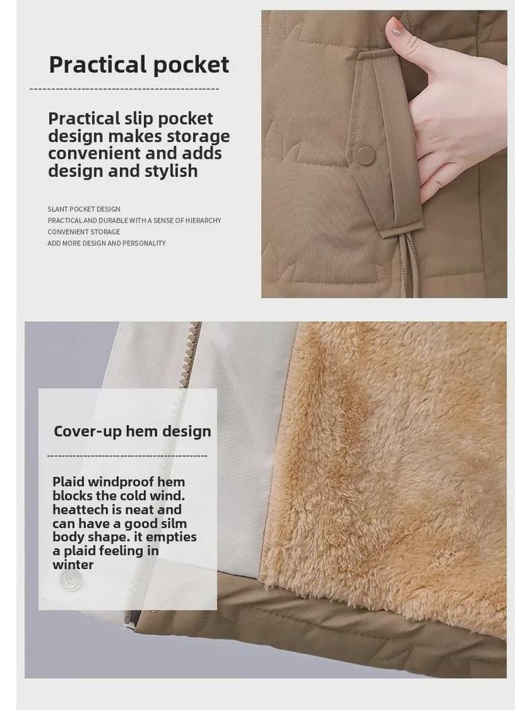 Dámská bavlněná vesta s fleecovou podšívkou, zateplená, krátkého střihu pro podzim/zimu 2024, ideální pro maminky středního věku a drobné postavy