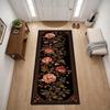 Forest Nature Theme Carpet Mat Rug Home Decoration Moonlight Tree Pattern Floor Area Rug Living Room Bedroom Dark Green