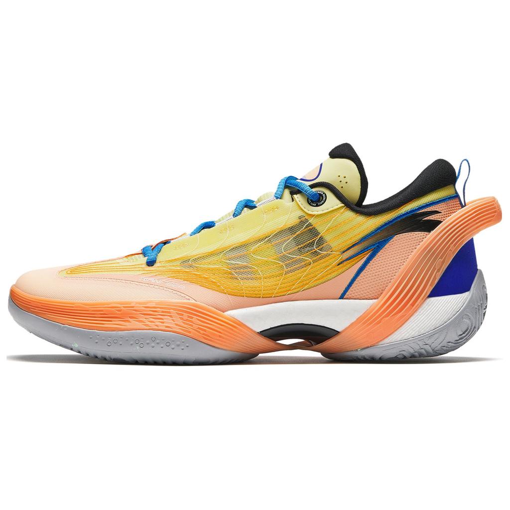 Anta Three Points Rain 1st Generation V2 Cement Nemesis Nitrogen Technology Midsole Shock Absorption Non-Slip Low-Top Basketball Shoes 912421102S-1