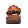 Summer Mesh Men Sandals Breathable Genuine Leather Casual Shoes Handmade Outdoor Mens Slippers Men Beach Sandals Plus Size 38-46