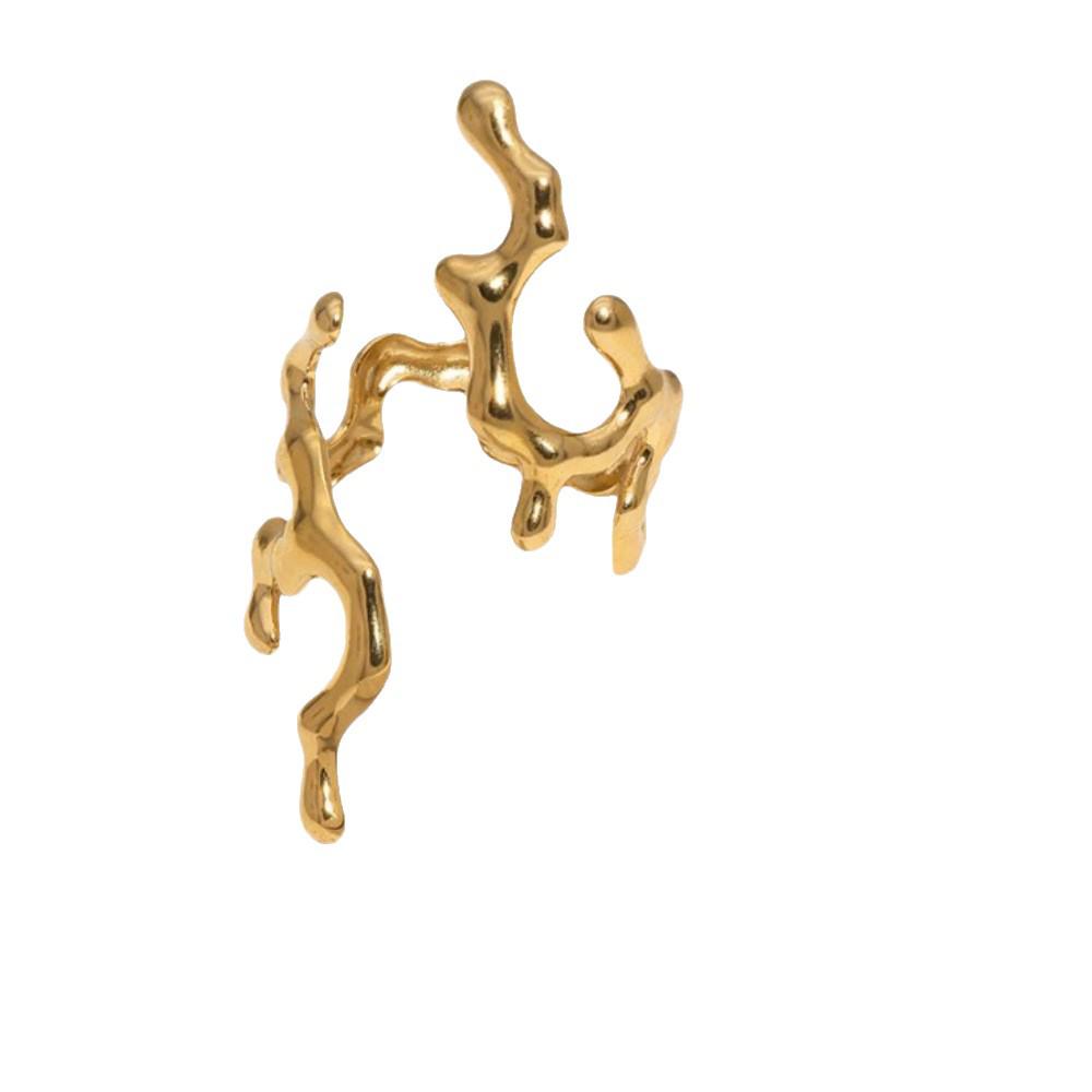 Eco-Friendly Women's Titanium Steel Resin-Style Open Ring