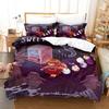 Yume Nikki Dark Dream Typography Duvet Cover Set 3PCS Polyester Bedding With 2 Pillowcases Indie Surreal Text Art Home Decor